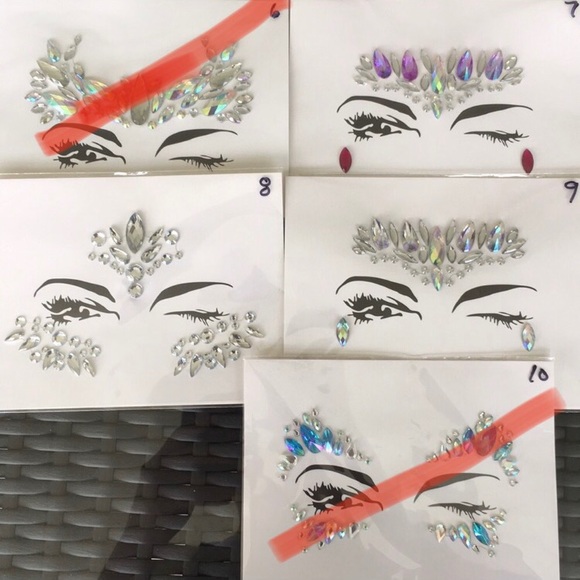 (E) Adhesive Facial Jewels - Picture 5 of 8